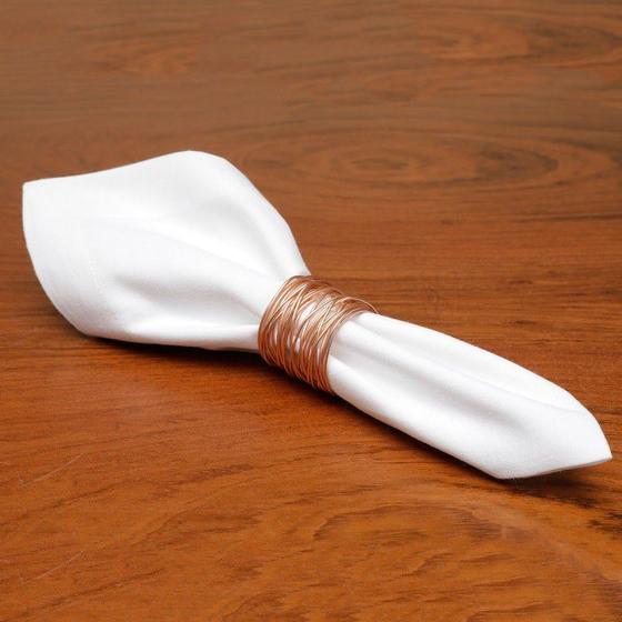 Imagem de CONJUNTO COM 2 GUARDANAPOS ALGODÃO BRANCO 40x40CM ROYAL DECOR