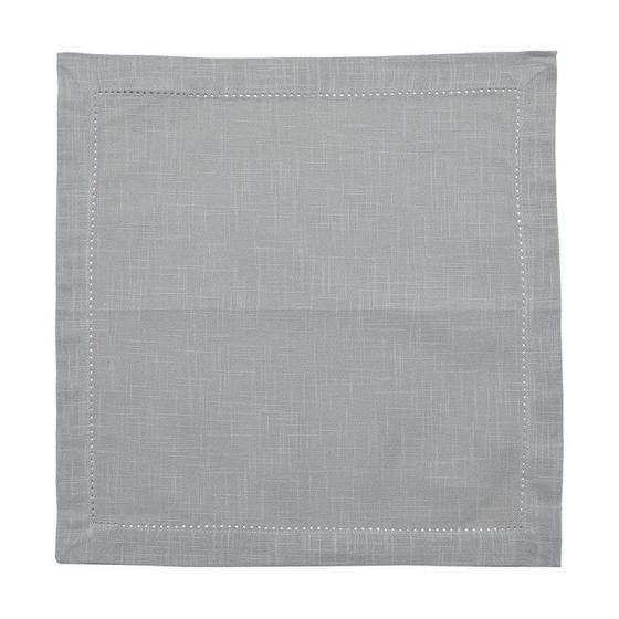 Imagem de CONJUNTO COM 2 GUARDANAPOS PONTO AJOUR ALGODAO LUXO CINZA CLARO 40x40CM ROYAL DECOR