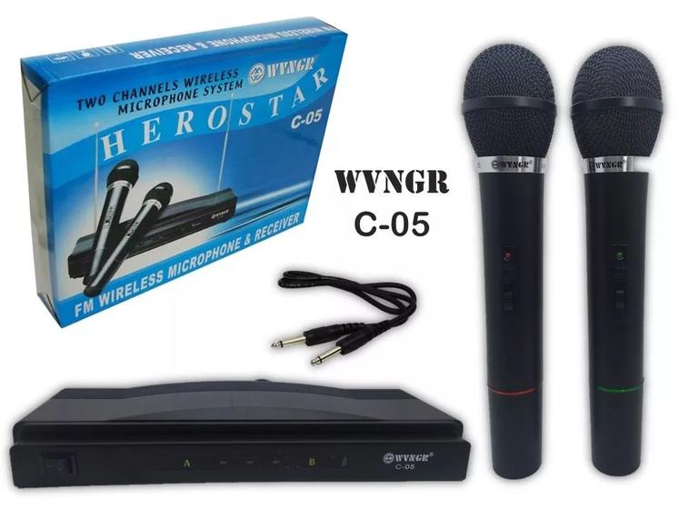 Imagem de Conjunto Com 2 Microfones Sem Fio E Receptor Wvngr C-05