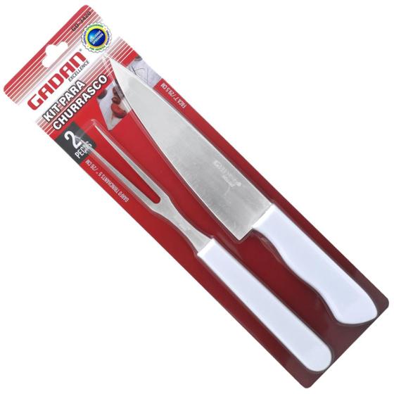 Imagem de Conjunto Com 2 Peças De Inox Para Churrasco Com Garfo E Faca