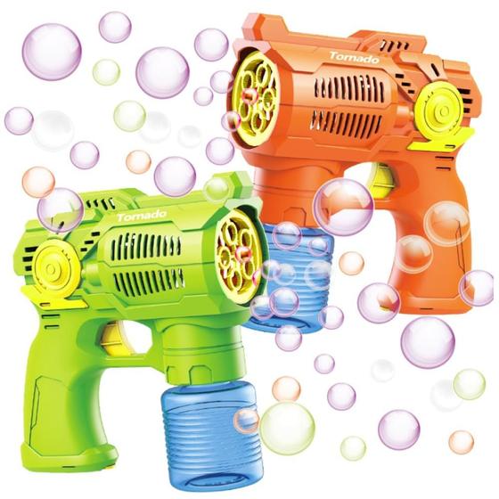 Imagem de Conjunto com 2 Pistolas de Bolhas Haktoys - com Baterias e Solução de Recarga