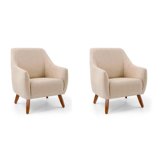Imagem de Conjunto com 2 Poltronas Paloma Linho Bege