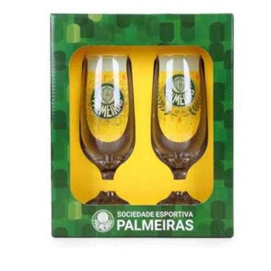 Imagem de Conjunto Com 2 Taças De Cerveja Chopp Do Palmeiras Porco