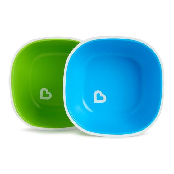 Imagem de Conjunto com 2 Tigelas Splash - Azul e Verde - Munchkin