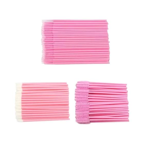 Imagem de Conjunto com 200 Pincéis Descartáveis para Sobrancelha, Lábios e Extensão de Cílios