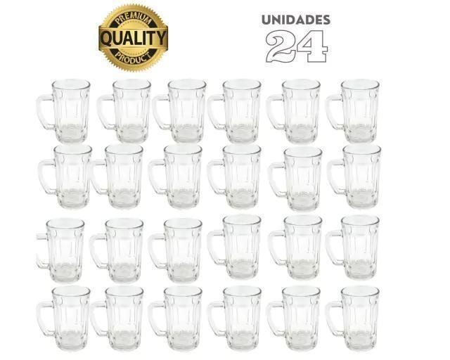 Imagem de Conjunto Com 24 Canecas De Chopp Cerveja De Vidro 400Ml