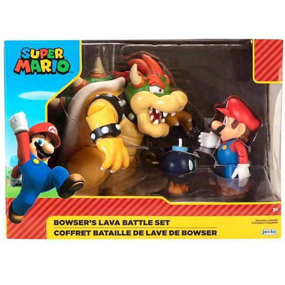 Imagem de Conjunto com 3 Bonecos Mario VS Bowser Super Mario SUNNY