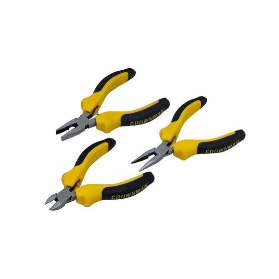 Imagem de Conjunto com 3 Mini Alicates Universais 5 Pol - 0508563 - Crownman