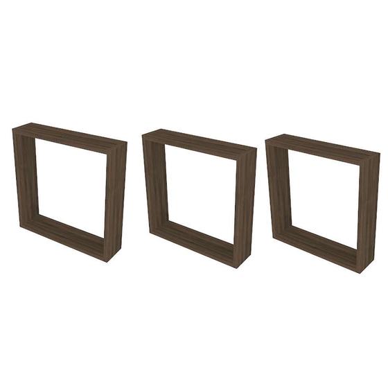 Imagem de Conjunto com 3 Nichos Quadrados KitCubos Ameixa Negra