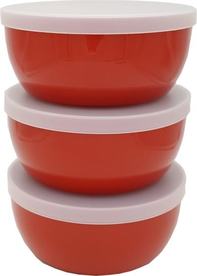 Conjunto com 3 Potes, Kit potes de ótima qualidade, 19x8cm 1,6l Vermelho com Tampa - Polipropileno Super Resistente Menor preço em Conjunto com 3 Potes, Kit potes de ótima qualidade, 19x8cm 1,6l Vermelho com Tampa - Polipropileno Super Resistente