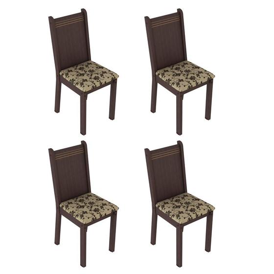 Imagem de Conjunto com 4 Cadeiras Cora e Floral
