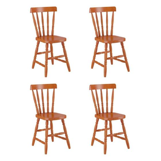 Imagem de Conjunto com 4 Cadeiras de Jantar Madeira Maciça Multimóveis CR50087