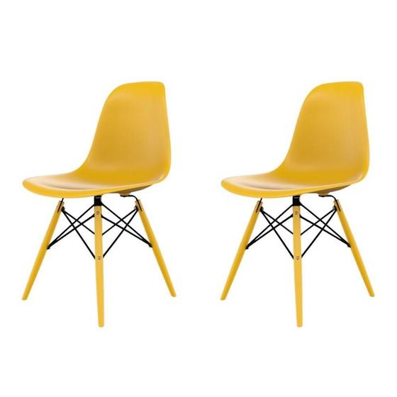 Imagem de Conjunto com 4 Cadeiras Eames Amarelo Lumi Dsw-Inj