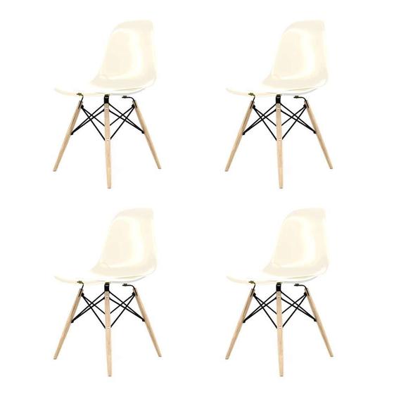 Imagem de Conjunto com 4 Cadeiras Eames DSW Ambar