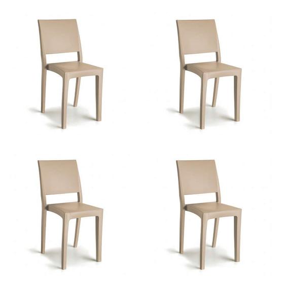 Imagem de Conjunto com 4 Cadeiras Hydra Plus Capuccino