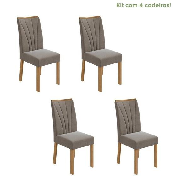 Imagem de Conjunto com 4 Cadeiras para Sala de Jantar Apogeu
