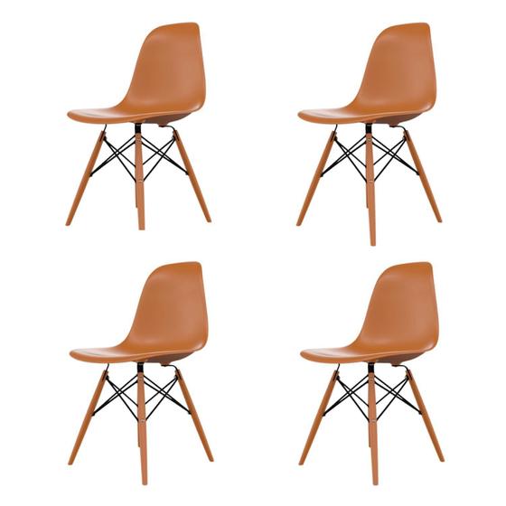 Imagem de Conjunto com 4 Cadeiras para Sala de Jantar Eames Pp Dsw Inj