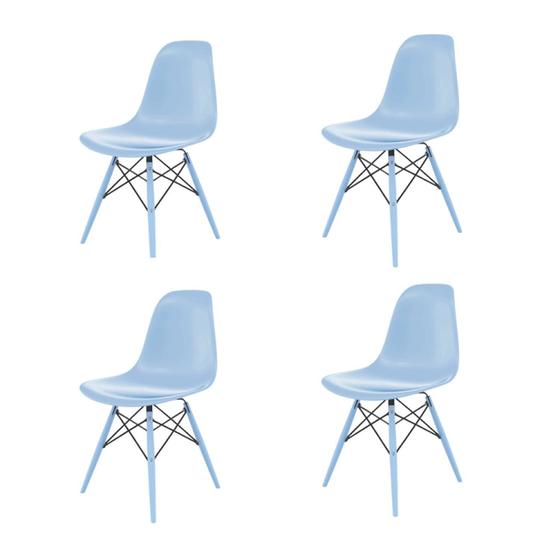 Imagem de Conjunto com 4 Cadeiras para Sala de Jantar Eames Pp Dsw Inj