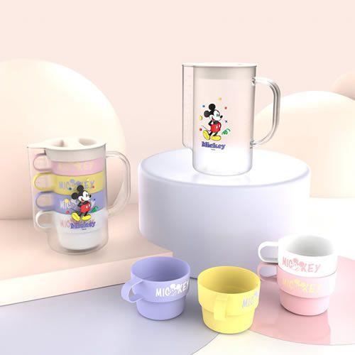 Imagem de CONJUNTO COM 4 CANECAS E JARRA MODELO DISNEY MICKEY MOUSE 1000ml.