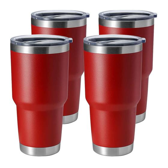 Imagem de Conjunto com 4 Copos de Aço Inoxidável HASLE OUTFITTERS (900ml) - Vermelho