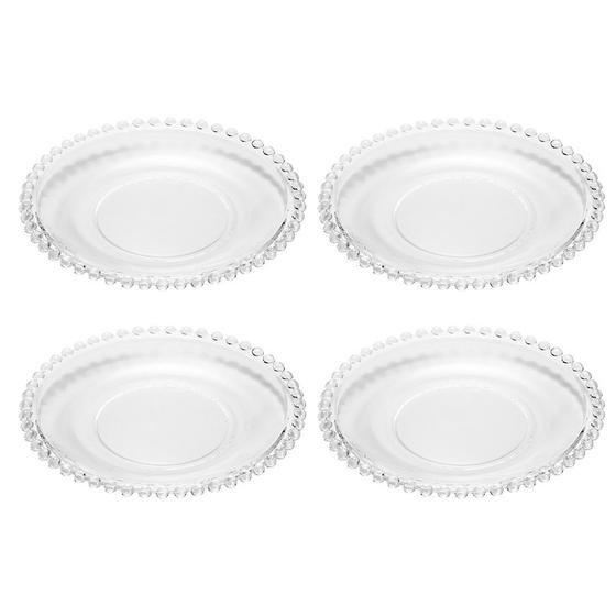 Imagem de Conjunto com 4 Pratos 20 cm Cristal Pearl - Wolff