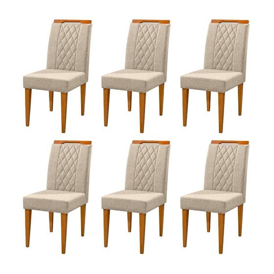 Imagem de Conjunto com 6 Cadeiras Âncora Veludo Redenobre