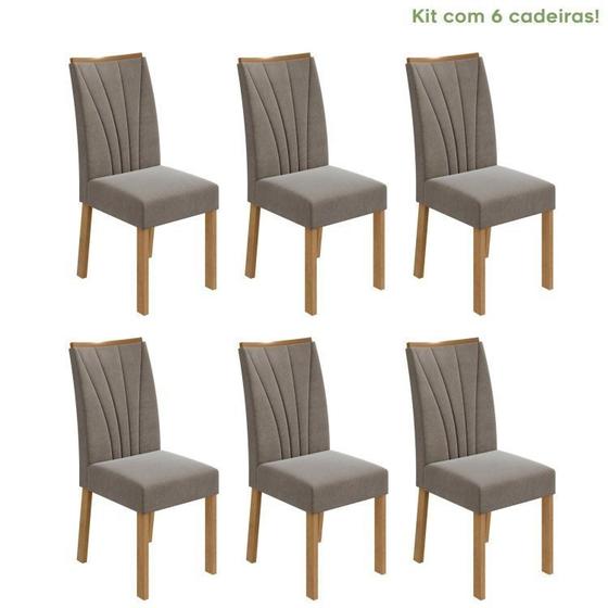 Imagem de Conjunto com 6 Cadeiras Apogeu/suede Animale