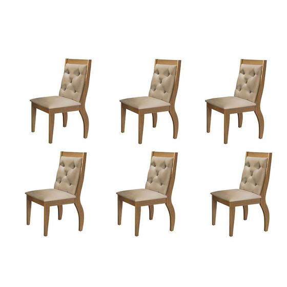 Imagem de Conjunto Com 6 Cadeiras Lucy Rufato MDF