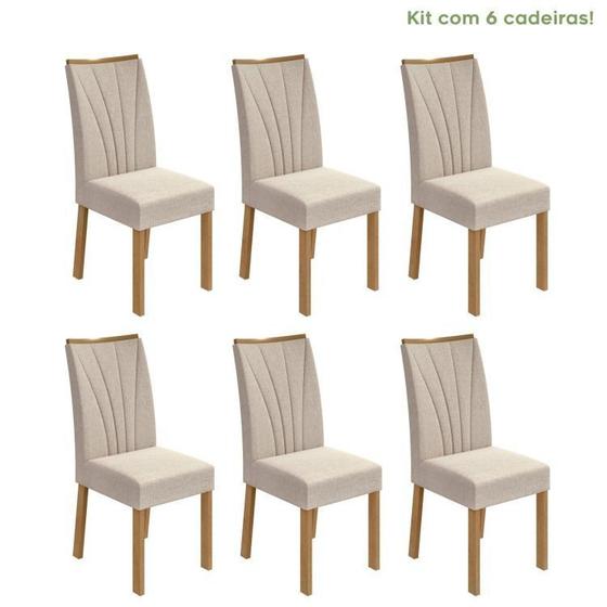Imagem de Conjunto com 6 Cadeiras para Sala de Jantar Apogeu