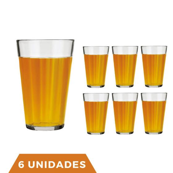 Imagem de Conjunto Com 6 Copo Americano Long Drink 450ml Vidro Nadir