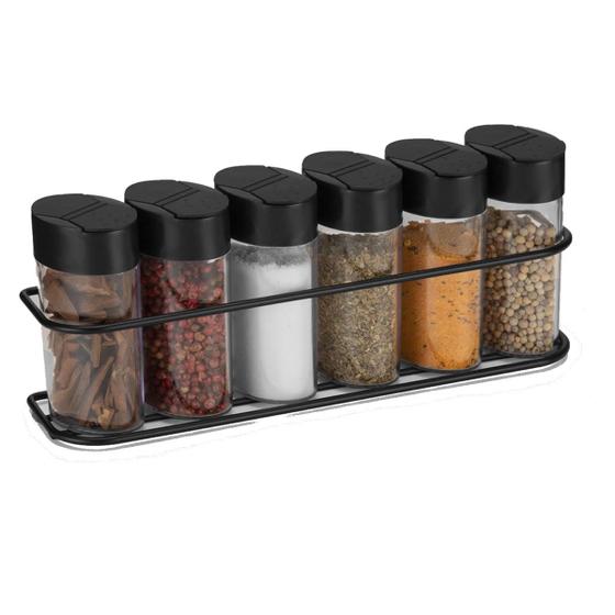 Imagem de Conjunto Com 6 Porta Condimentos De Parede Arthi Black