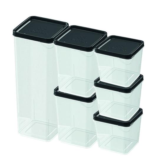 Imagem de Conjunto Com 6 Potes Modulares Preto Nitron