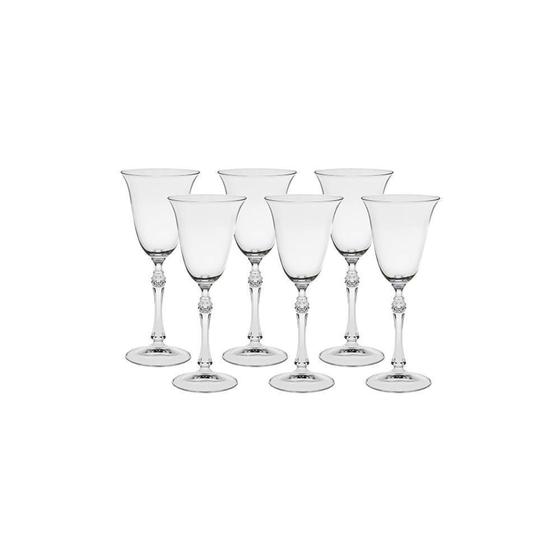 Imagem de Conjunto com 6 Taças para Vinho Branco Parus em Cristal 185ml - Bohemia