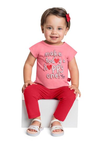 Imagem de Conjunto com Blusa Brilhante e Legging para Bebê Menina Bee Loop