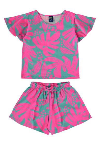Imagem de Conjunto com Blusa e Short para Menina Bee Loop