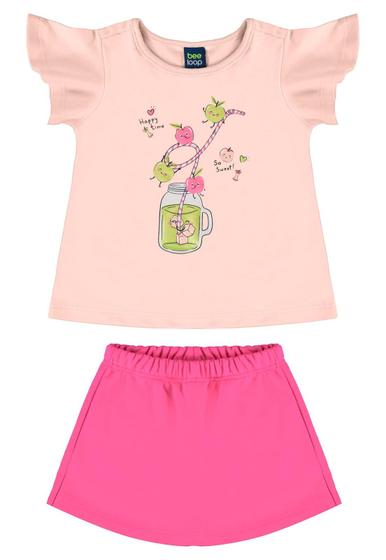 Imagem de Conjunto com Blusa e Short-Saia para Bebê Menina Bee Loop