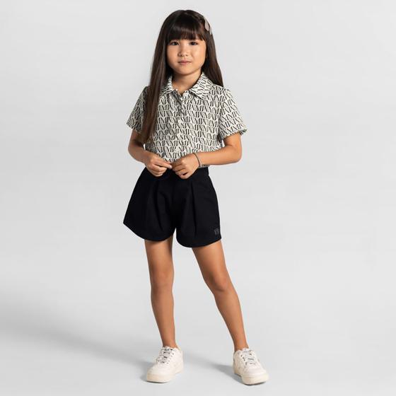 Imagem de Conjunto Com Camisa Cropped Infantil Menina Mundi