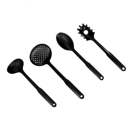 Conjunto com Utensilios de Cozinha Colher Concha Escumadeira Pegador Menor preço em Conjunto com Utensilios de Cozinha Colher Concha Escumadeira Pegador