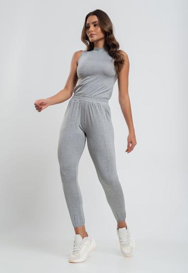 Imagem de Conjunto Comfy Com Regata e Jogger Malha Mescla Salvatore Fashion