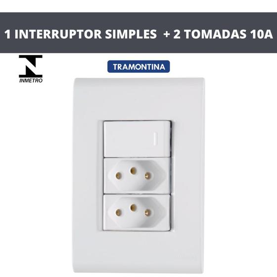 Conjunto Completo Tomadas, Interruptores e Placas 4x2 Tramontina Liz ...