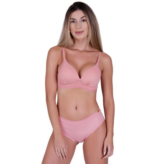 Imagem de Conjunto Conforto Sutiã com Bojo Flex e Calcinha Microfibra - c15 CONJUNTO MARAVILHA