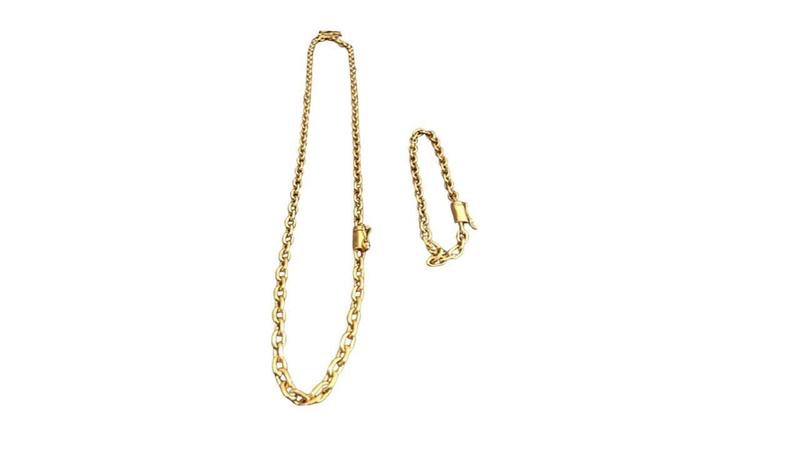 Imagem de Conjunto Cordão E Pulseira Elo Cadeado