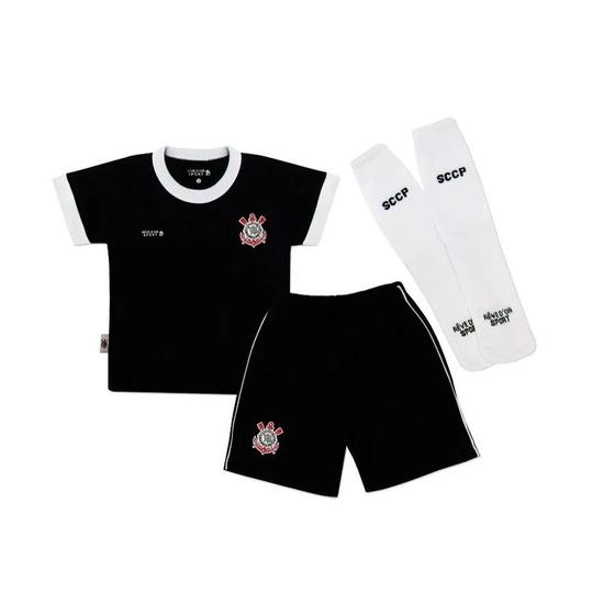 Imagem de Conjunto corinthians oficial infantil artilheiro revedor licenciado