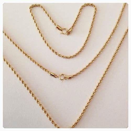 Imagem de Conjunto Corrente Colar Cordão Baiano+ Pulseira Ouro 18k 750