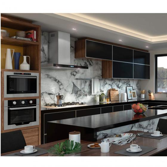 Imagem de Conjunto Cozinha Infinity com Coifa, Cooktop e Forno Fischer Preto