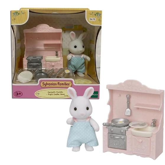 Imagem de Conjunto Cozinha Papai Coelho Neve Sylvanian Families Epoch