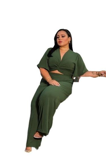 Imagem de Conjunto Cropped e Calça Plus Size