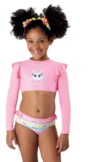 Imagem de Conjunto Cropped e Calcinha com Proteção Solar Puket Tamanho 4