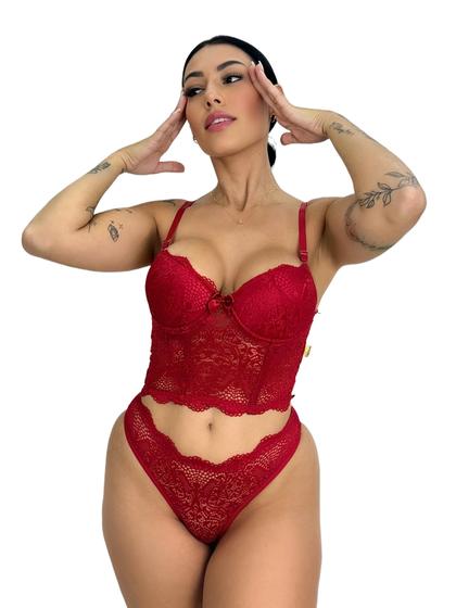 Imagem de Conjunto cropped em renda com bojo Alice