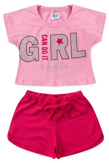 Imagem de Conjunto Cropped Rosa Com Short Pink